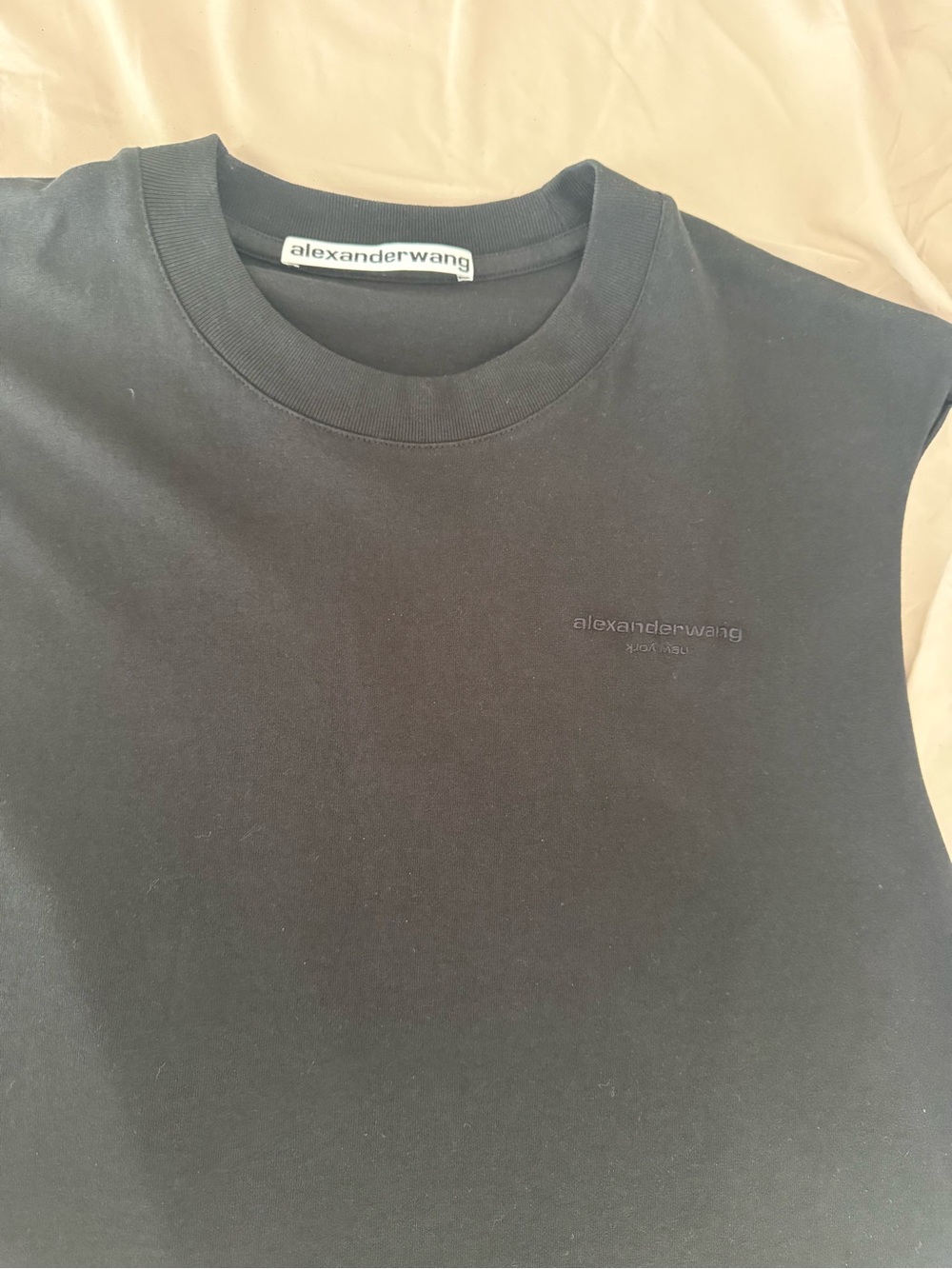 Alexander Wang Black Sleeveless Logo Tank